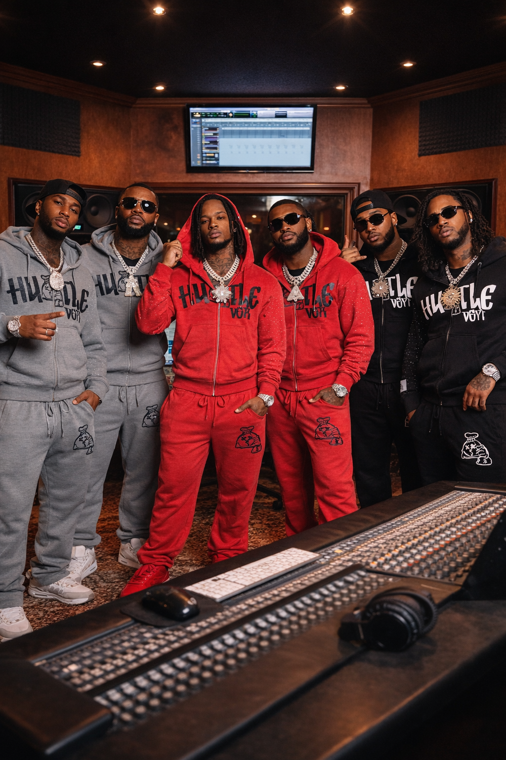 Hustle Dept Rhinestone Sweatsuits